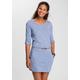 Jerseykleid KANGAROOS Gr. 36 (S), N-Gr, blau (mittelblau) Damen Kleider Freizeitkleider