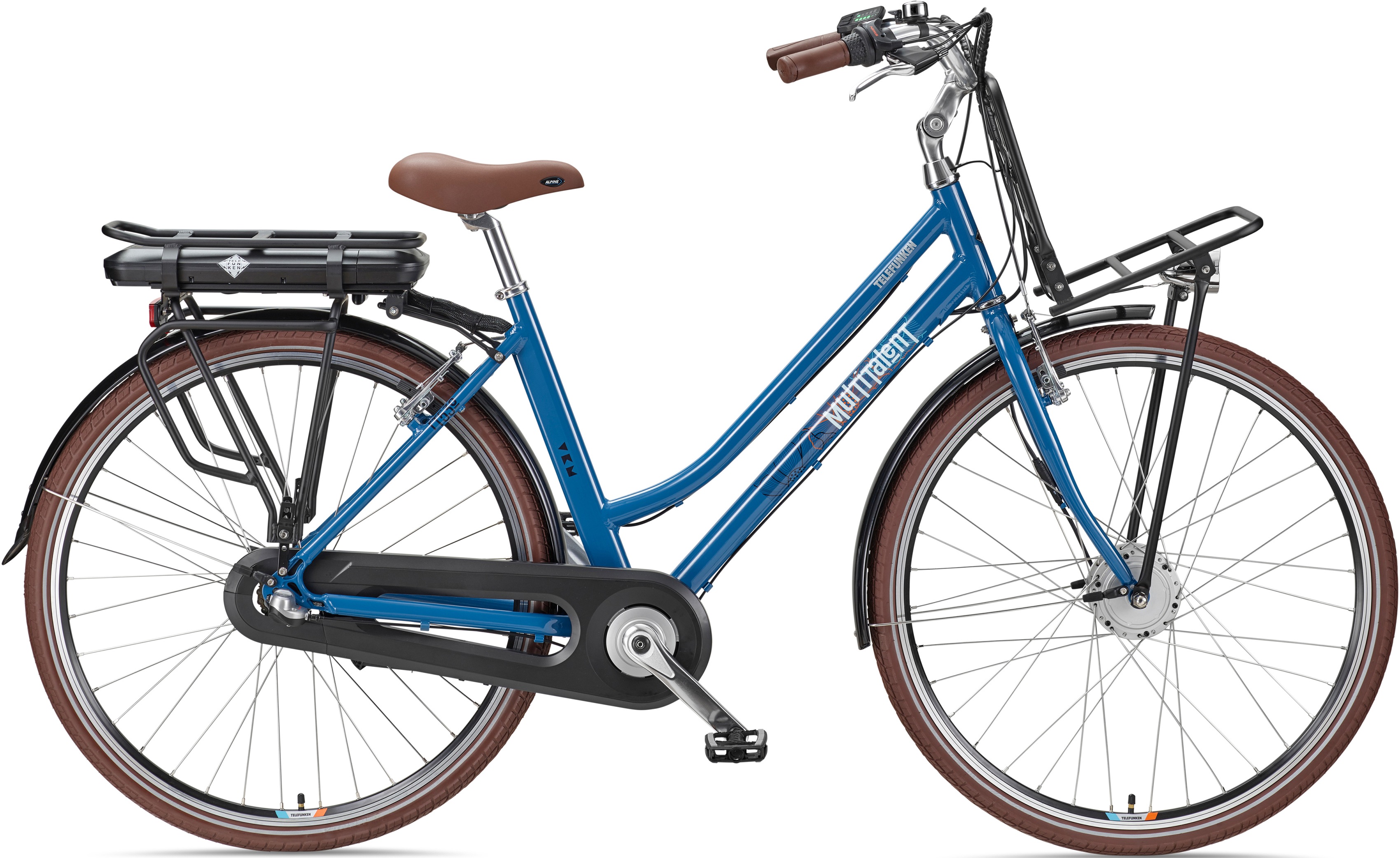 E-Bike TELEFUNKEN "Multitalent RT530" Gr. 49, blau (blau, blau), Elektrofahrräder, 49cm, 28 Zoll (71,12cm), Pedelec, Elektrofahrrad für Damen u. Herren Image