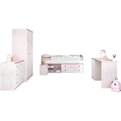 Jugendzimmer-Set PARISOT "Smoozy", weiß, Schlafzimmermöbel-Sets Image