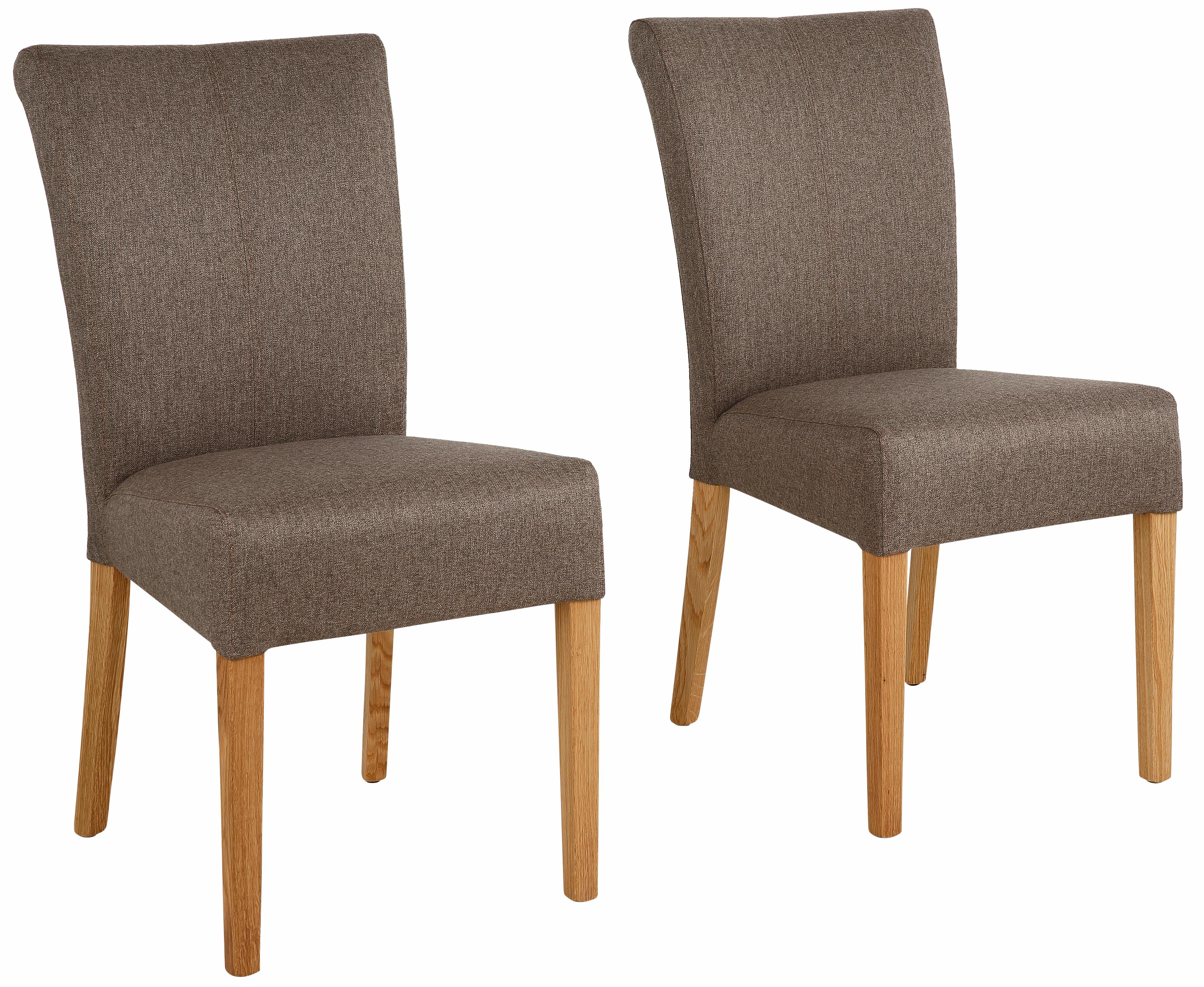 Esszimmerstuhl HOME AFFAIRE "Queen Polsterstuhl BESTSELLER", braun (braun, eichefarben), B:46cm H:93cm T:64cm, Massivholz, Stühle, verschiedene Bezüge, Gestell Massivholz Image