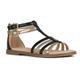 Riemchensandale GEOX "J SANDAL KARLY GIRL" Gr. 35, goldfarben (schwarz, goldfarben) Kinder Schuhe