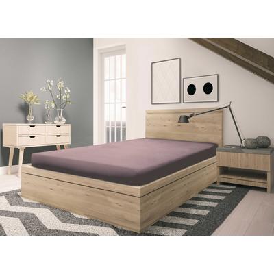 Spannbettlaken SETEX "GOTS Feinbiber Spannbettlaken", grau (taupe), B:160cm L:200cm, Feinbiber, Obermaterial: 100% Baumwolle, Laken, aus zertifizierter Bio-Baumwolle Image