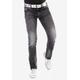 Straight-Jeans CIPO & BAXX Gr. 36, Länge 32, grau (anthrazit) Herren Jeans 5-Pocket-Jeans