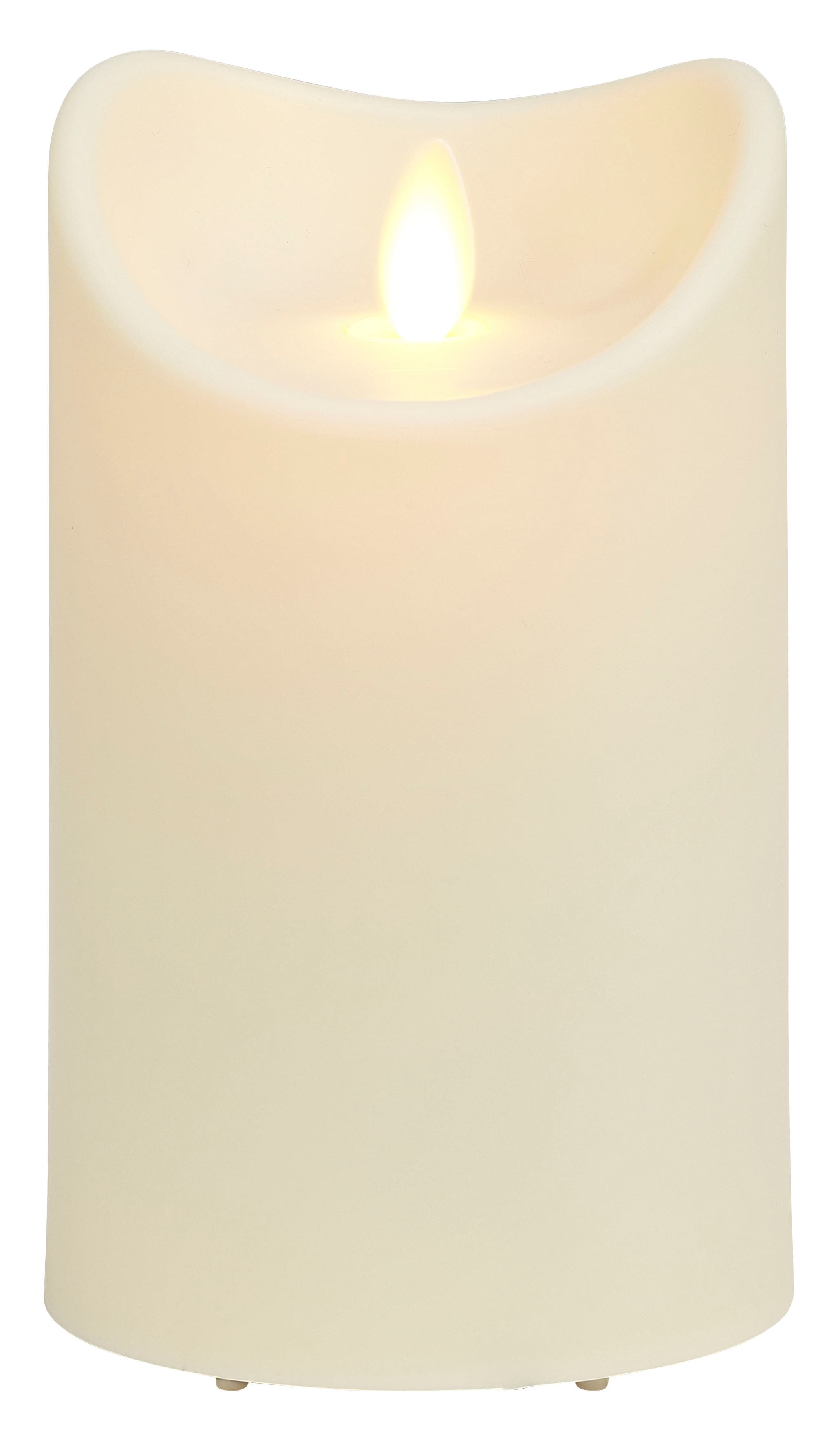 IC HOME LED Dekolicht "LED-Kerze für aussen, Weihnachtsdeko", beige (cremefarben), Ø 8,9cm H: 15,3cm, 1 Stk., Leuchten, mit beweglicher Flamme, Ø ca. 8,9 cm, LED-Outdoor Kerze Image