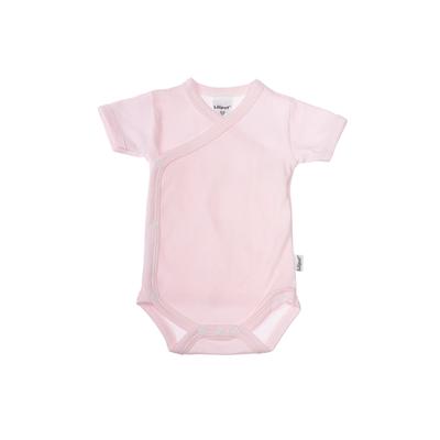 Wickelbody LILIPUT, Baby, Gr. 44, EURO-Größen, rosa (weiß, rosa), 100% Baumwolle, bedruckt, casual, Kurzarm, Bodies, mit praktischer Druckknopfleiste Image
