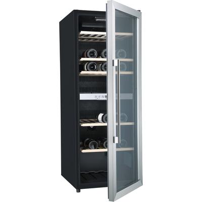 G (A bis G) HANSEATIC Weinkühlschrank "HWC77GCIA" Weinkühlschränke schwarz Kühlschränke Weinkühlschränke