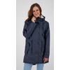 Regenmantel DEPROC ACTIVE "Friesennerz ankergluttraum WMN", Damen, Gr. 44 (L), blau (navy), Obermaterial: 100% Polyurethan; Futter: 100% Polyester, casual, Langarm mit Druckknopf, Mäntel, auch in Großen Größen erhältlich