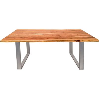 Esstisch SIT "Tops&Tables", beige (naturfarben), B:140cm H:77cm T:80cm, Tische, mit Tischplatte aus Akazie mit Baumkante