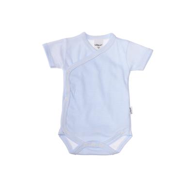 Wickelbody LILIPUT, Baby, Gr. 62/68, EURO-Größen, blau (weiß, hellblau), 100% Baumwolle, bedruckt, casual, Kurzarm, Bodies, 2er-Pack mit praktischer Druckknopfleiste Image