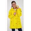 Regenmantel DEPROC ACTIVE "Friesennerz ankergluttraum WMN", Damen, Gr. 36/38 (M), gelb, Obermaterial: 100% Polyurethan; Futter: 100% Polyester, casual, Langarm mit Druckknopf, Mäntel, auch in Großen Größen erhältlich