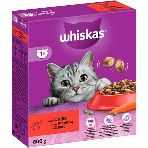 800g Whiskas 1+ Rind Katzenfutter trocken