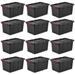 Sterilite 15 Gallon Durable Rugged Industrial Tote with Red Latches, 12 Pack