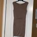 Athleta Dresses | Athleta Westwood Stretchy Boatneck Dropwaist Sleeveless Ruched Taupe Dress Xs | Color: Gray/Tan | Size: Xs