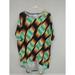 Lularoe Tops | Lularoe T-Shirt Dress Orange, Mint Green, And Black Design | Color: Black/Green | Size: M