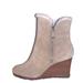 Michael Kors Shoes | Michael Kors Whitaker Wedge Boots Suede Dk Khaki Tan Sz 10 Msrp $265 | Color: Cream | Size: 10