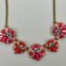 J. Crew Jewelry | J. Crew Necklace Hot Pink, Coral, Peach Chunky Necklace | Color: Pink/Red | Size: Os