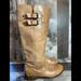 J. Crew Shoes | J. Crew Tan Leather Knee High Boots, Double Buckle Detail Size 8.5 | Color: Tan | Size: 8.5
