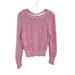Free People Sweaters | Free People Pink Knit Sweater Pullover Crew Neck Regular Size Small | Color: Pink | Size: S
