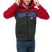 Men's Antigua Red/Charcoal Toronto Blue Jays Wordmark Protect Full-Zip Hoodie