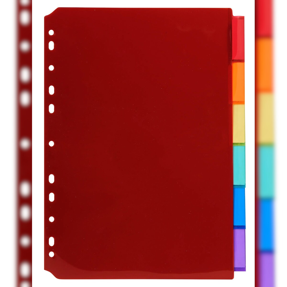 Exacompta 3906E 10x Register PP transluzent 200µ, 6-teilig, für DIN A4 - Farben sortiert Image