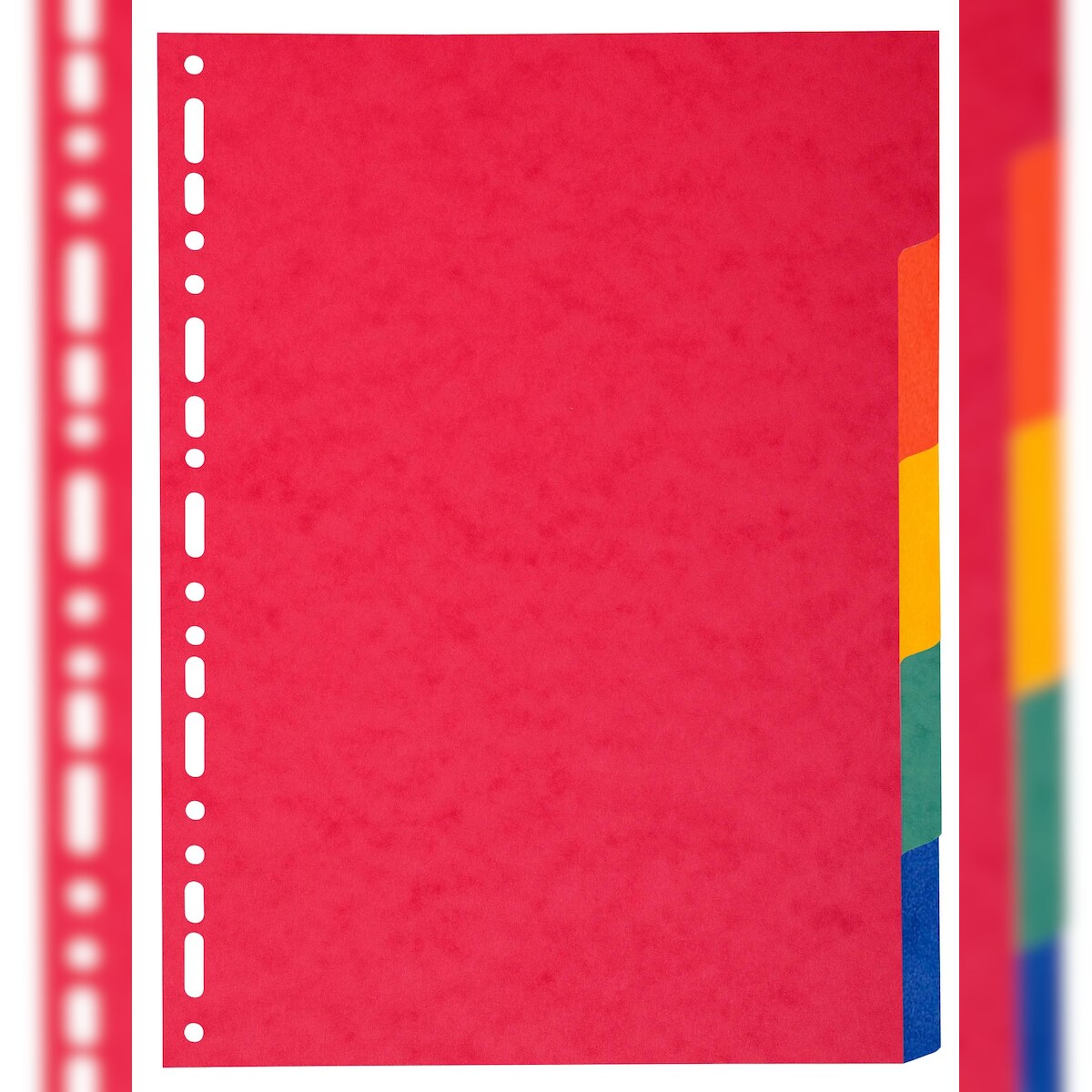 Exacompta 1405E 25x Register aus Colorspan-Karton 225g/qm, 5 Positionen, für Format DIN A4 - Farben sortiert Image