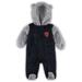 Newborn & Infant Navy/Gray Chicago Bears Game Nap Teddy Fleece Bunting Full-Zip Sleeper