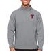 Men's Antigua Heathered Gray Texas Rangers Course Quarter-Zip Pullover Top