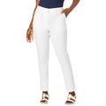 Plus Size Women's Straight Leg Chino Pant by Jessica London in White (Size 16 W)