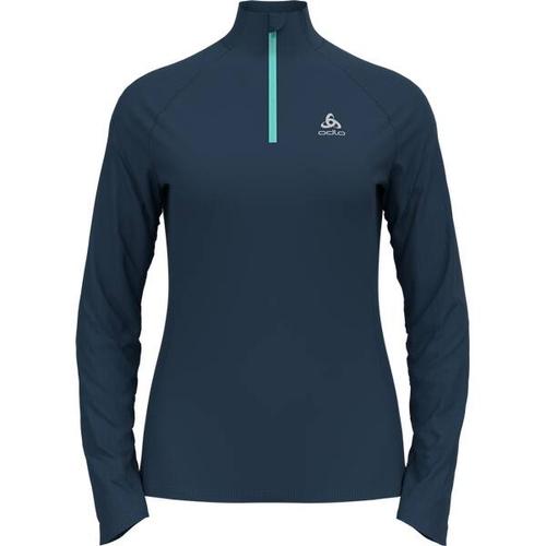 ODLO Damen Midlayer 1/2 zip ESSENTIAL CER, Größe M in Blau