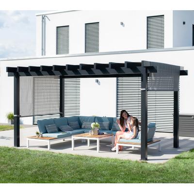 Pavillon SOJAG "Yamba 10x16 anthrazit", grau (anthrazit), B/H/T: 495cm x 253cm x 295cm, Pavillons, BxTxH: 495x295x253 cm