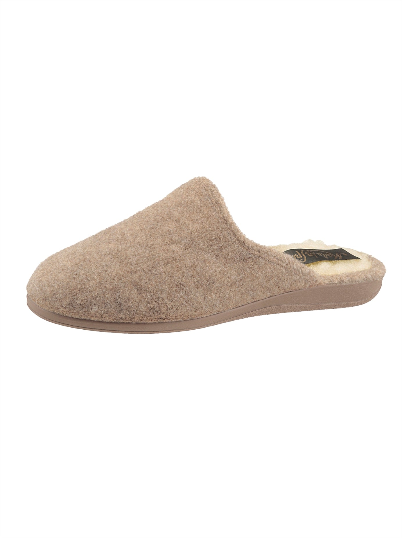 Pantoffel CLASSIC, Damen, Gr. 39, rot (bordeaux, beige), Textil, Schuhe Hausschuh Pantoffeln