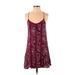 Hollister Casual Dress - Mini: Pink Paisley Dresses - Women's Size X-Small