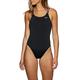 NIKE Spiderback One Piece Swimsuit for Women, Womens, Sweatsuit, NESSA003-001, Black, 34