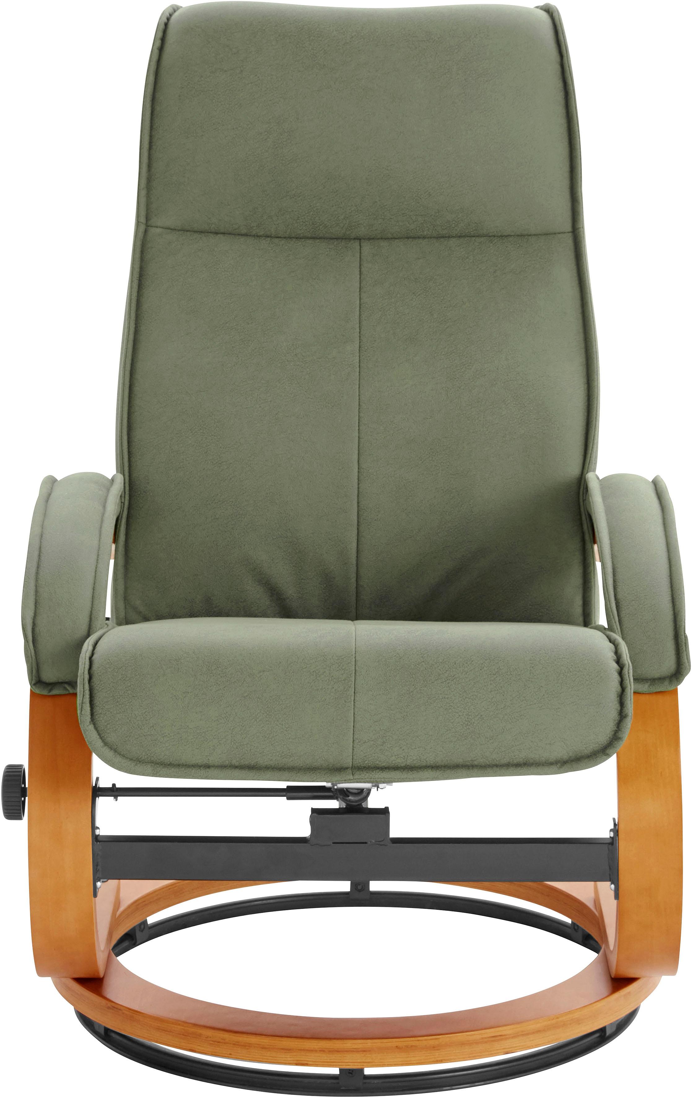 Relaxsessel HOME AFFAIRE "Lille, TV-Sessel, Sessel mit Hocker, Wohnzimmer", grün, B:67cm H:107cm T:55cm, Luxus Microfaser (100% Polyester), Sessel, Relaxsessel, Schlaffunktion, Luxus-Microfaser Bezug und Holzgestell, Sitzhöhe 46 cm