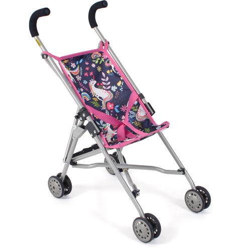„Puppenbuggy CHIC2000 „“Roma, Einhorn““ Puppenwagen blau (einhorn) Kinder Puppenwagen -trage“