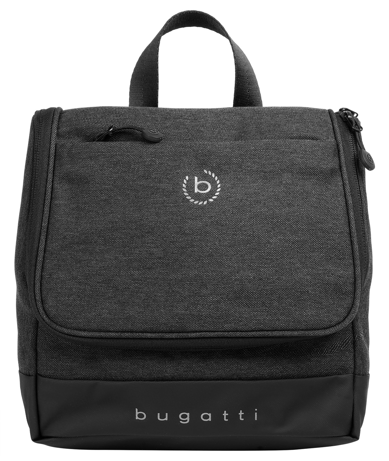 Kulturbeutel BUGATTI "UNIVERSUM", Gr. B/H/T: 22cm x 21cm x 7cm onesize, schwarz, Kunstfaser, unifarben, Taschen Image