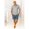 Pyjama S.OLIVER, Herren, Gr. 48/50 (M), grau (grau, meliert), Jersey, Webqualität, Obermaterial: 100% Baumwolle. Obermaterial Hose: 100% Baumwolle, unifarben, kariert, Basic, bequem kurz, Rundhals, Kurzarm abgesteppte Kante, Homewear-Sets,...