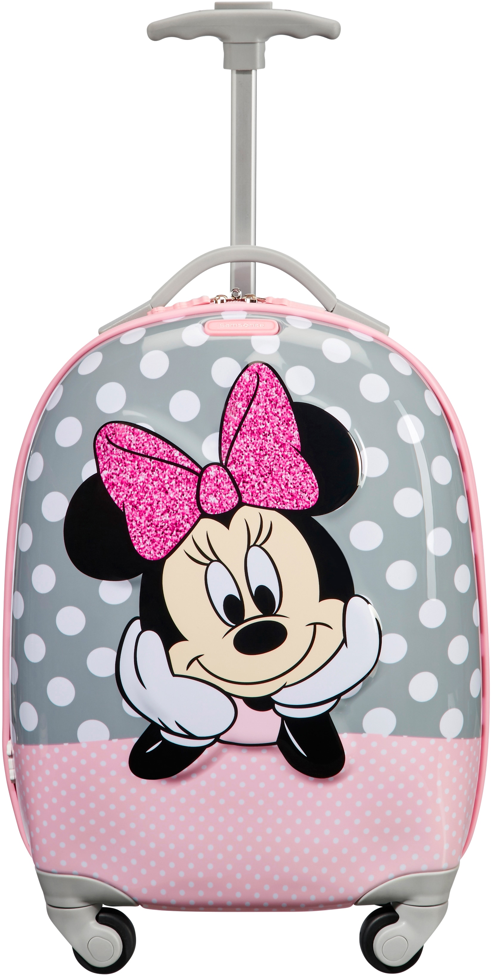 Kinderkoffer SAMSONITE "Disney Ultimate 2.0, 46 cm, Minnie Glitter", Gr. B/H/T: 36 x 46 x 20 24, rosa (minnie glitter), Polycarbonat, festlich, Koffer, Kinder Reisegepäck Handgepäck-Koffer Image