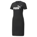 Sweatkleid PUMA "Essentials T-Shirt-Kleid mit schmaler Passform Damen" Gr. XS, Normalgrößen, schwarz (black) Damen Kleider Sweatkleider