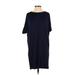 CQ by CQ Casual Dress - Shift: Blue Print Dresses - Women's Size Small
