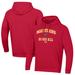 Men's Under Armour Red Maryland Terrapins Baseball All Day Arch Fleece Pullover Hoodie