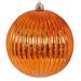 Vickerman 695692 - 4" Burnished Orange Shiny Mercury Lined Ball Christmas Tree Ornament (6 pack) (N162218)