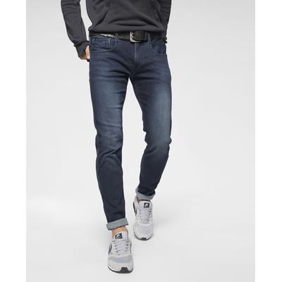 Slim-fit-Jeans REPLAY "Anbass Superstretch", Herren, Gr. 36, Länge 34, blau (dunkelblau), Obermaterial: 90% Baumwolle, 8% Polyester, 2% Elasthan, modisch, slim fit, Jeans, Topseller Image