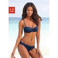 Bügel-Bandeau-Bikini LASCANA Gr. 32, Cup A, blau Damen Bikini-Sets Ocean Blue