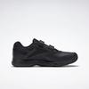 Walkingschuh REEBOK "WORK N CUSHION 4.0", Gr. 45, schwarz, Leder, Synthetik, sportlich, Schuhe, mit Klettverschluss