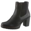 Stiefelette RIEKER, Damen, Gr. 42, schwarz, Lederimitat, unifarben, elegant, Schuhe, Boots, Chelsea-Stiefelette, Blockabsatz, in elegantem Look