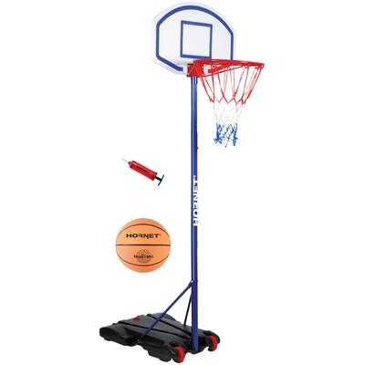 Basketballständer HORNET BY HUDORA "Hornet 205", blau (blau, weiß), Ballsportkörbe, KinderH:240cm, mobil, höhenverstellb