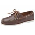 Bootsschuh TIMBERLAND "Men´s 2 Exe Boat Shoe" Gr. 45, braun (dark, brown, smooth) Herren Schuhe Bootsschuh Herrenschuh Mokassin Segelschuh Sommerschuh