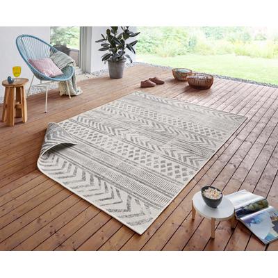 Teppich NORTHRUGS "BIRI Wendeteppich", beige (creme, grau), B:240cm H:5mm L:340cm, Polypropylen (PP), Teppiche, In-& Outdoor, Wetterfest, Balkon, Läufer, Wohnzimmer, Wasserfest, Boho Image