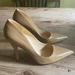Kate Spade Shoes | Kate Spade Nude Patent Leather 4 Heels. Size 10 B. | Color: Tan | Size: 10